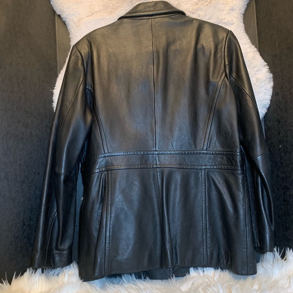 Merona Women’s Soft Black Leather Jacket Size XL - Picture 2 of 2